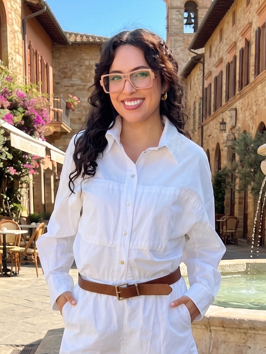 Nora Brown Aviator Glasses
